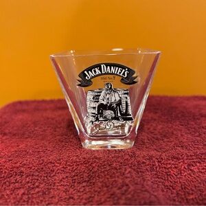 Jack Daniels Black and‎ Clear Glass Tumbler